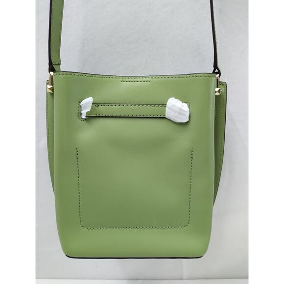 Michael Kors Hamilton Legacy Green Leather Lock Detail Messenger Bag - NWT $458 - Picture 3 of 13